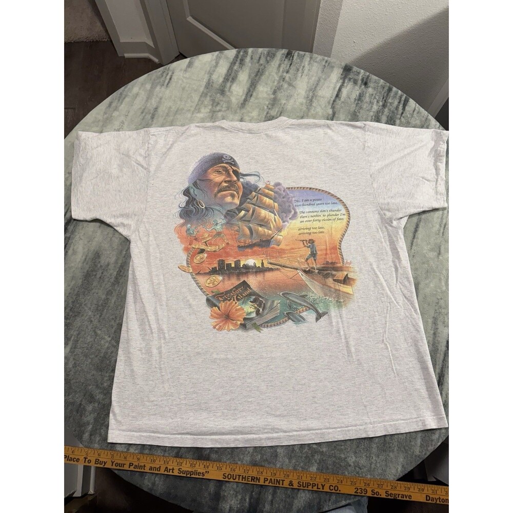 Vintage 90s Jimmy Buffett Mother Ocean T-Shirt Pirate Single Stitch XXL